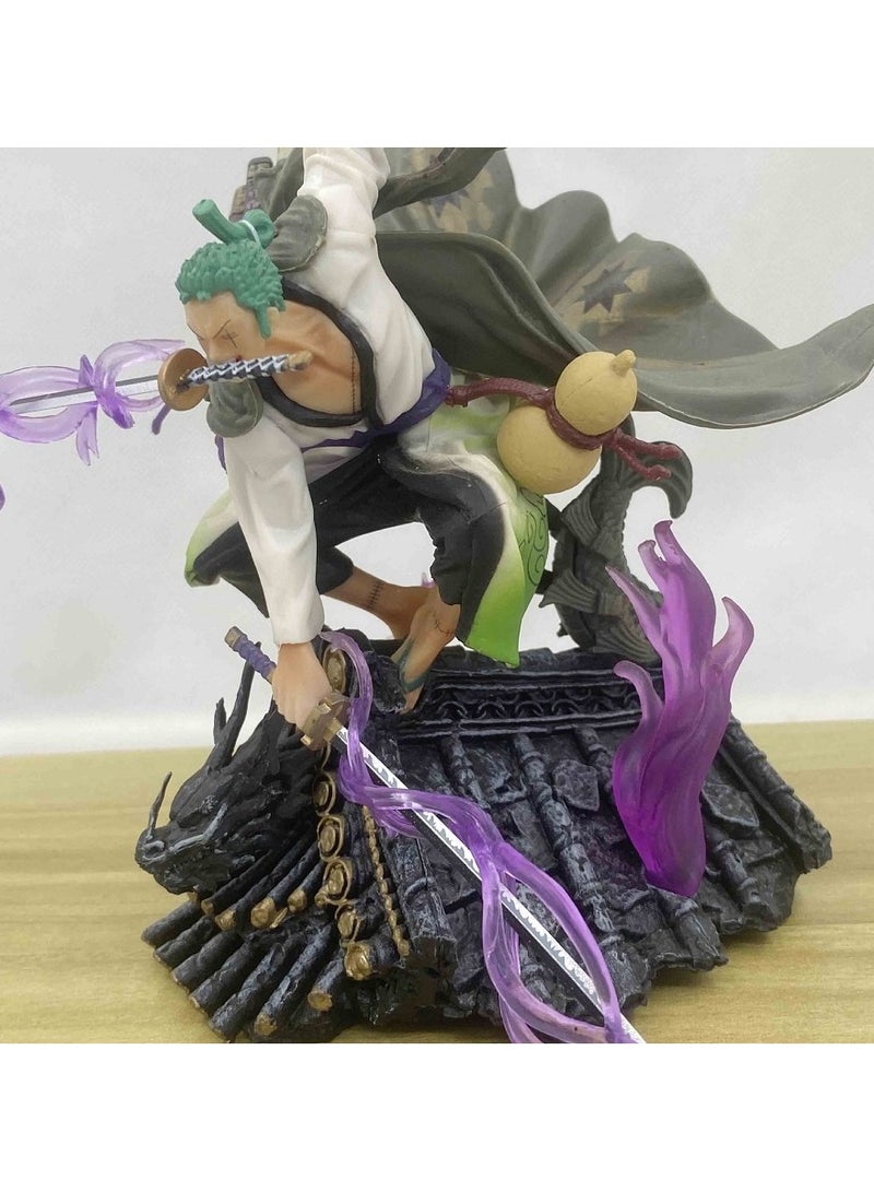 One Piece Roof Roronoa Zoro Three Knives Flow Solon Office Model Ornament - Image 2